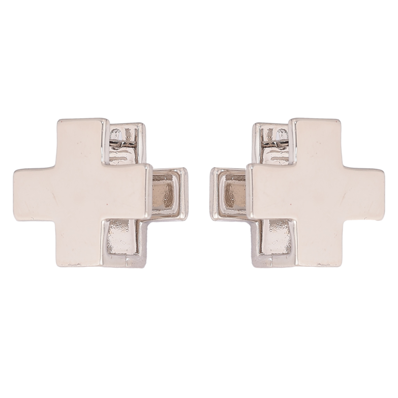 Сережки Xuping Родій англійський замок Хрестики фото №1