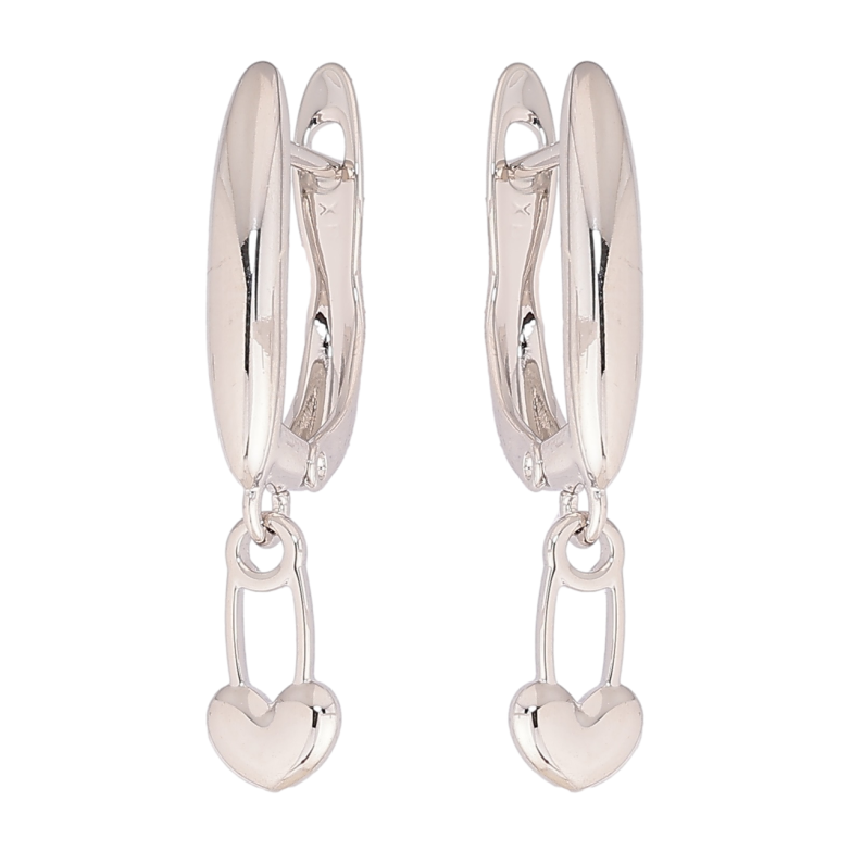 Сережки Xuping Родій англійський замок Булавки-серця фото №1