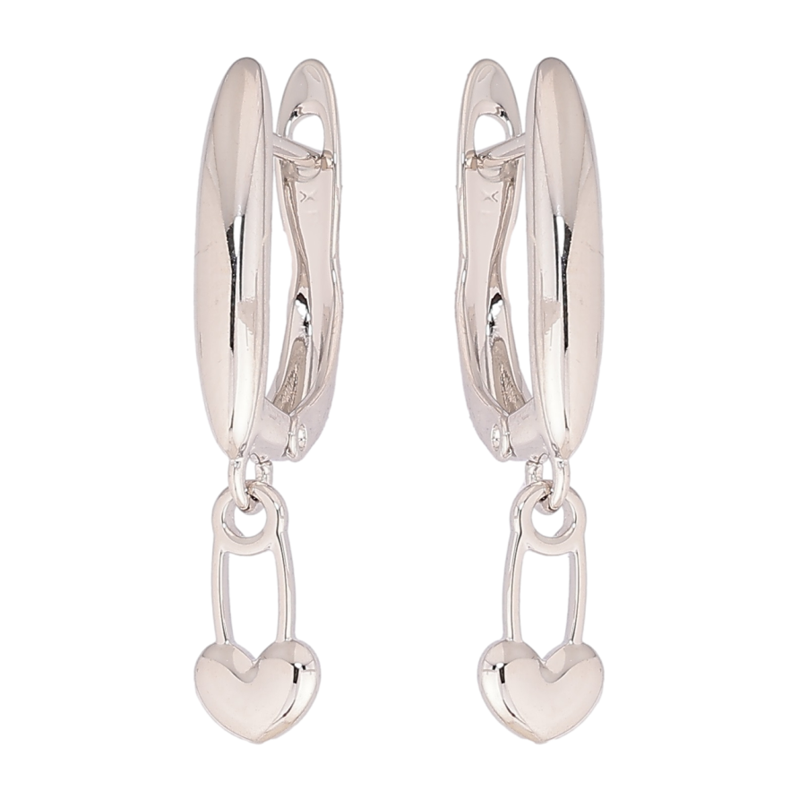 Сережки Xuping Родій англійський замок Булавки-серця фото №1