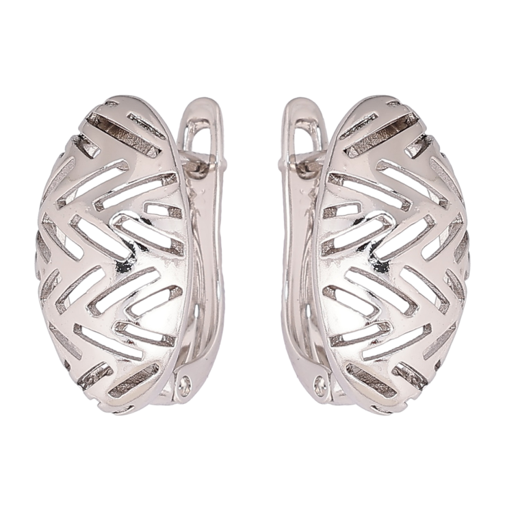 Сережки Xuping Родій англійський замок Різьблений візерунок фото №12