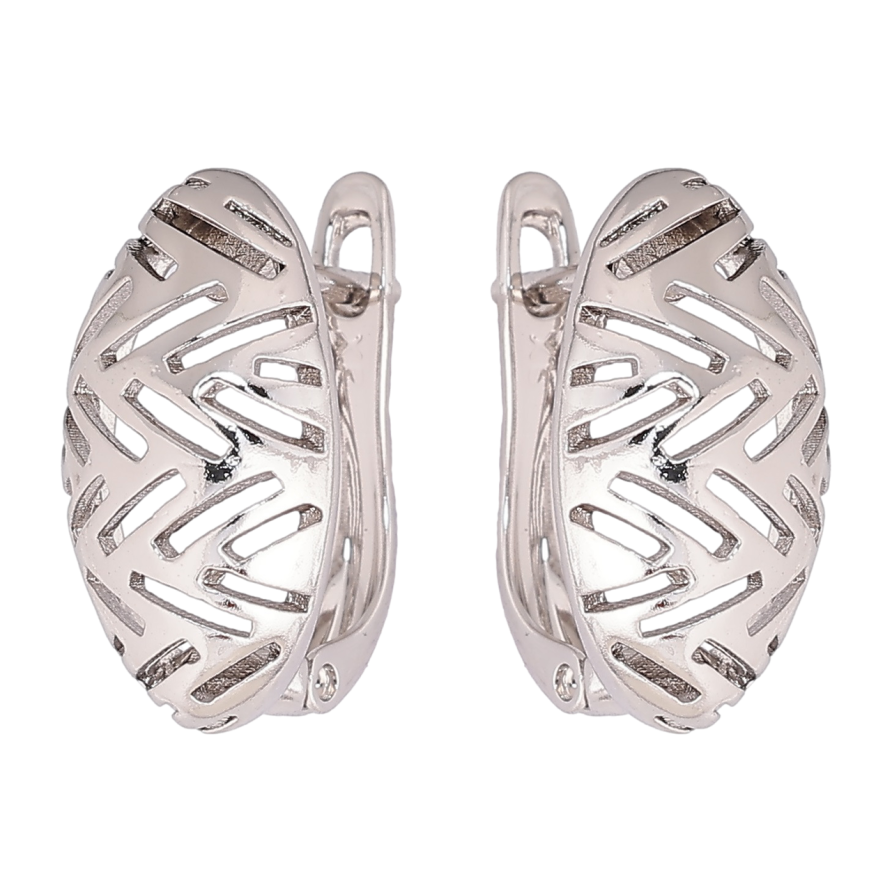 Сережки Xuping Родій англійський замок Різьблений візерунок фото №1