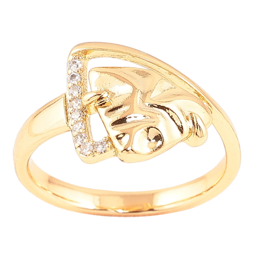 Каблучка Xuping Позолота 18K «Декоративний візерунок з кристалами» фото №1