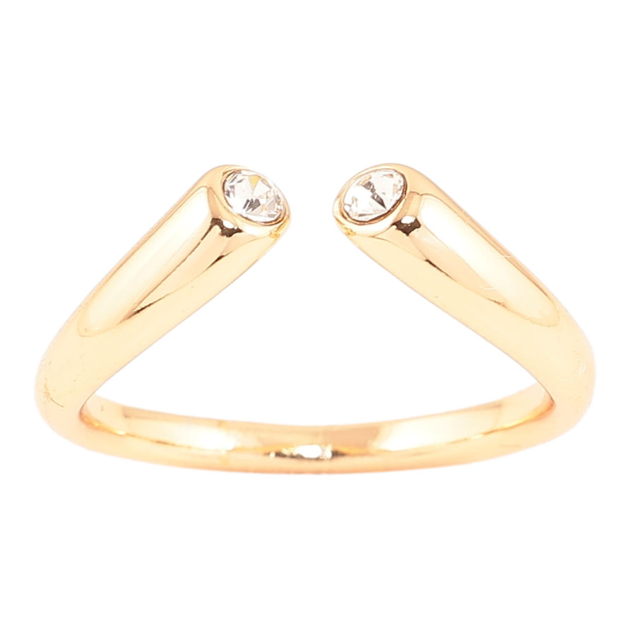 Каблучка Xuping Позолота 18K «Візерунок з кристалами» фото №1