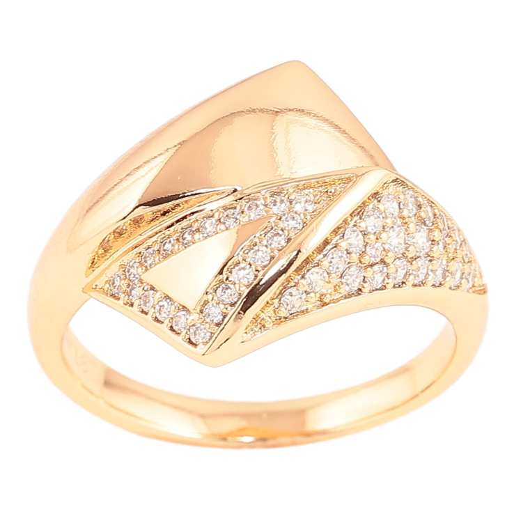 Каблучка Xuping Позолота 18K «Декоративний візерунок з інкрустацією кристалами» фото №19