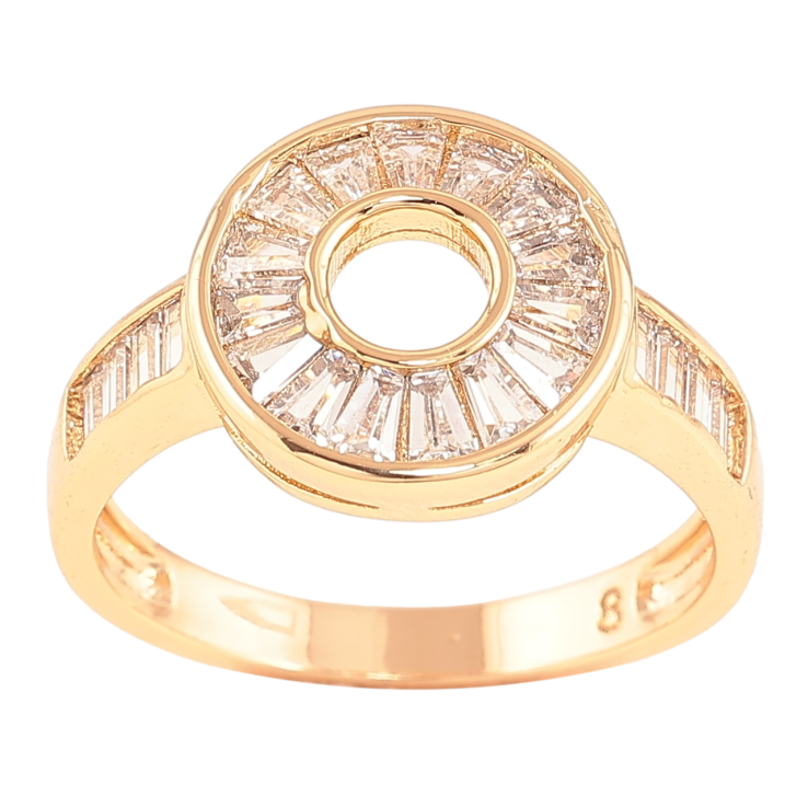 Каблучка Xuping Позолота 18K «Коло з кристалами» фото №16