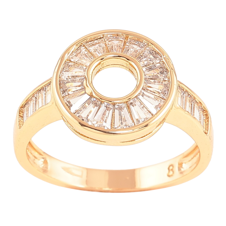 Каблучка Xuping Позолота 18K «Коло з кристалами» фото №1