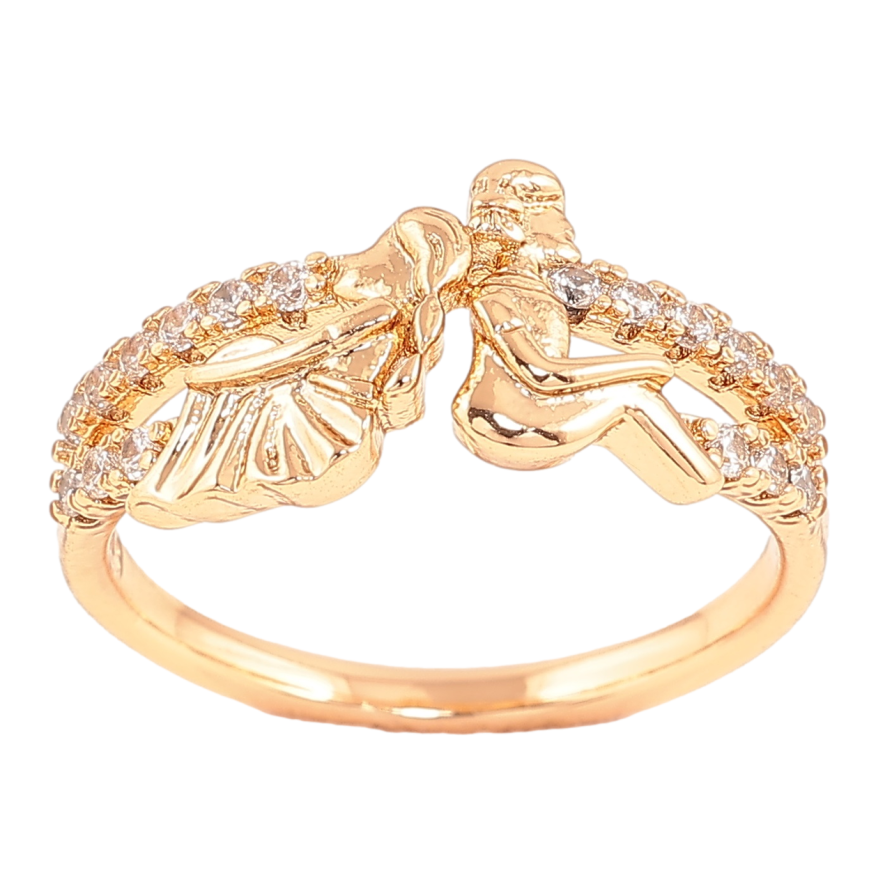 Каблучка Xuping Позолота 18K «Закохана пара» фото №1