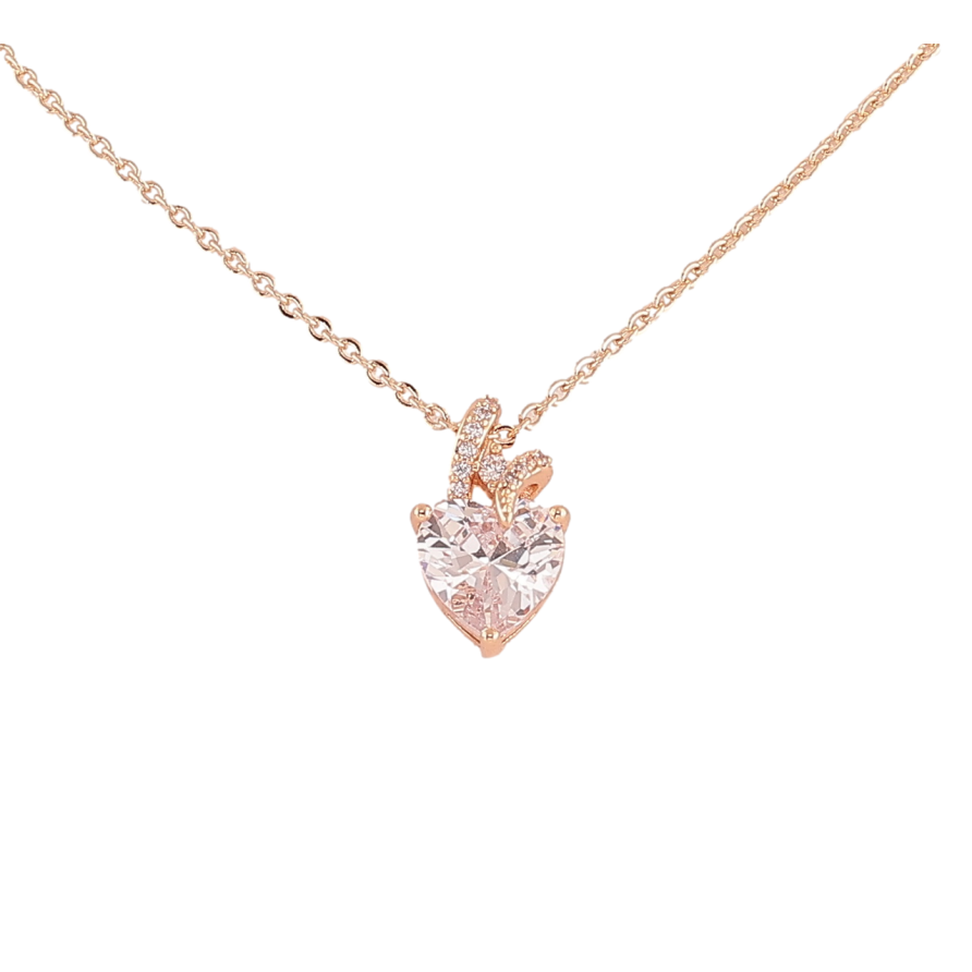 Підвіска на ланцюжку Xuping Позолота 18K «Кришталеве сердечко» довжина 45.5,51см х 1.5мм фото №1