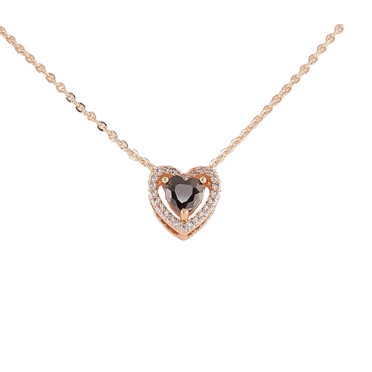 Підвіска на ланцюжку Xuping Позолота 18K «Кришталеве сердечко з чорним кристалом» довжина 46,51см х 1.5мм фото №21