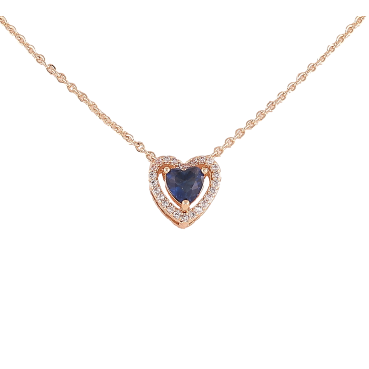 Підвіска на ланцюжку Xuping Позолота 18K «Кришталеве сердечко з синім кристалом» довжина 46,51см х 1.5мм фото №13