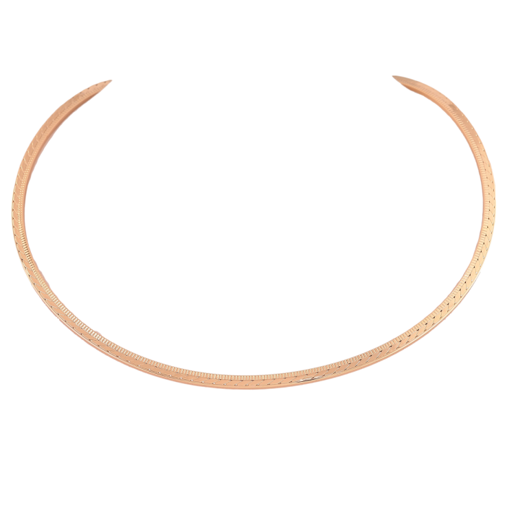 Ожерелье Xuping Позолота 18K Жесткое кольцо с узором ø 15мм х 4мм фото №5