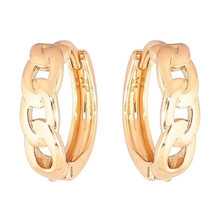 Серьги Xuping Позолота 18K колечки Узор цепочка фото №24