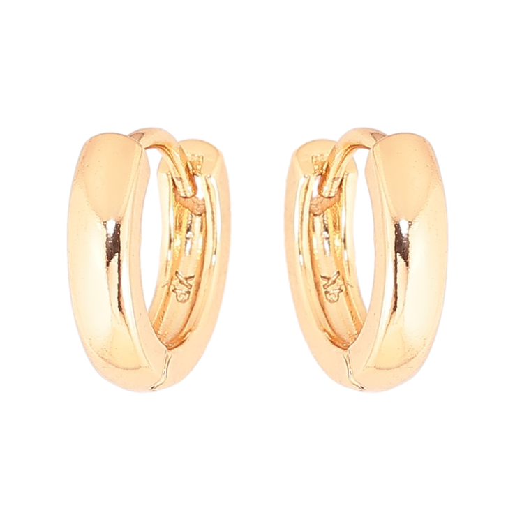 Серьги Xuping Позолота 18K колечки Классика, шир. 3мм ø 14мм фото №18