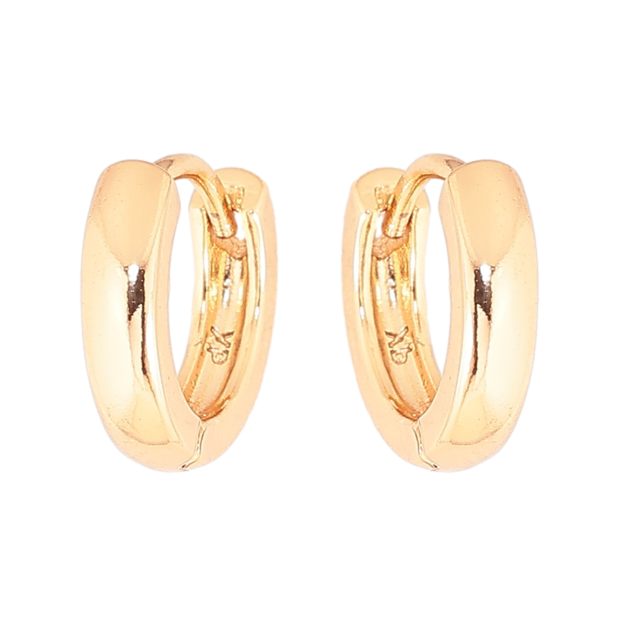 Сережки Xuping Позолота 18K колечка Класика, шир. 3мм ø 14мм фото №1