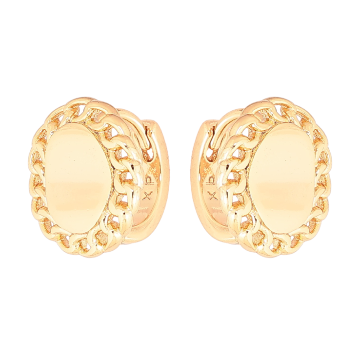 Сережки Xuping Позолота 18K колечка «Овали з візерунком ланцюжок» фото №25