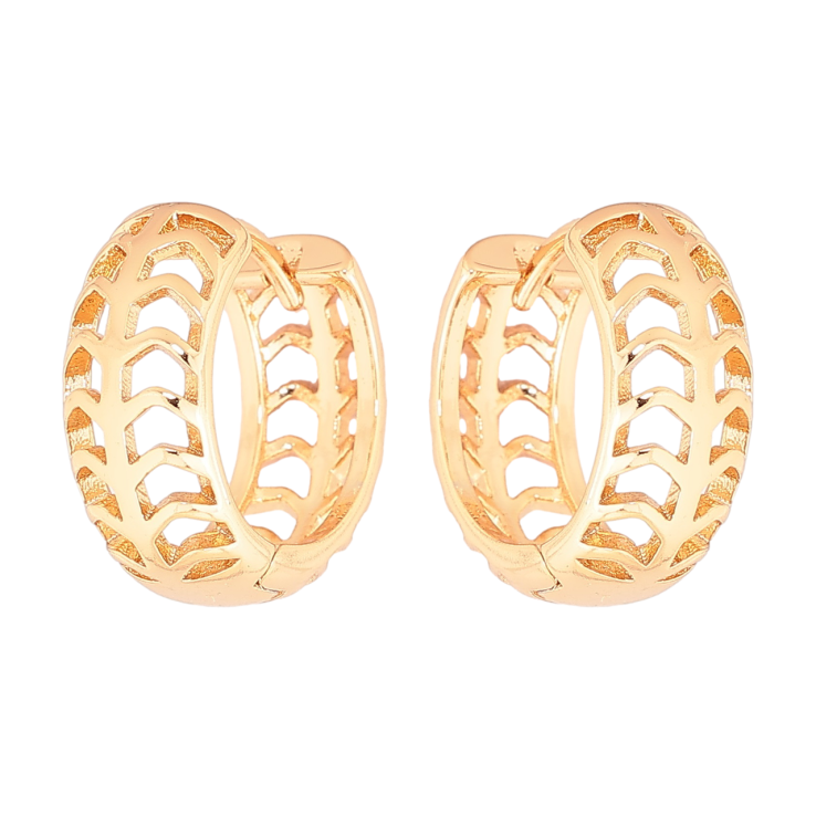 Сережки Xuping Позолота 18K колечка «Різьблений візерунок» фото №19
