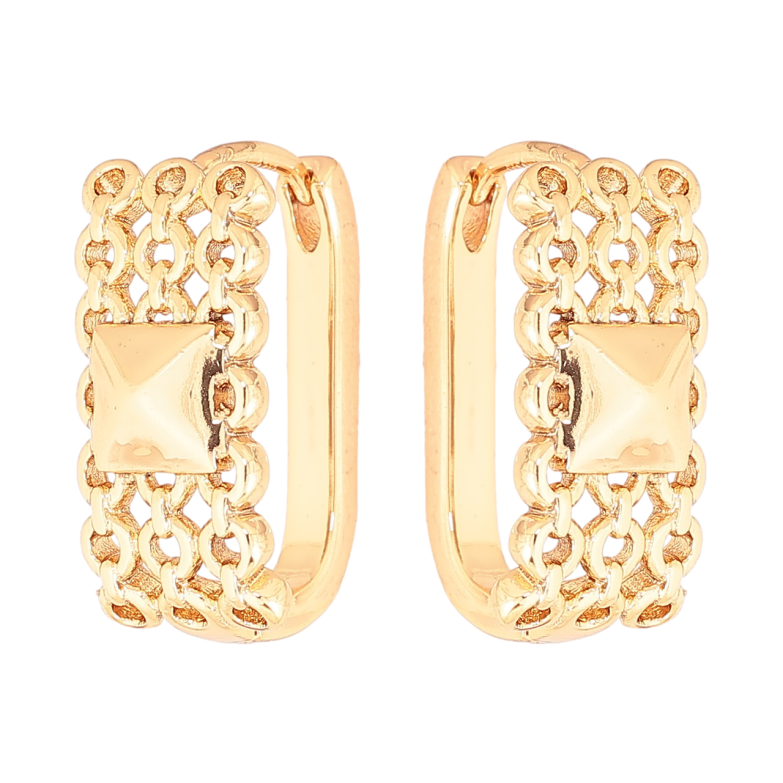 Серьги Xuping Позолота 18K колечки Декоративный узор фото №1