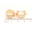 Серьги Xuping Позолота 18K колечки Узор с кристаллами фото №2 Серьги Xuping Позолота 18K колечки Узор с кристаллами фото №2