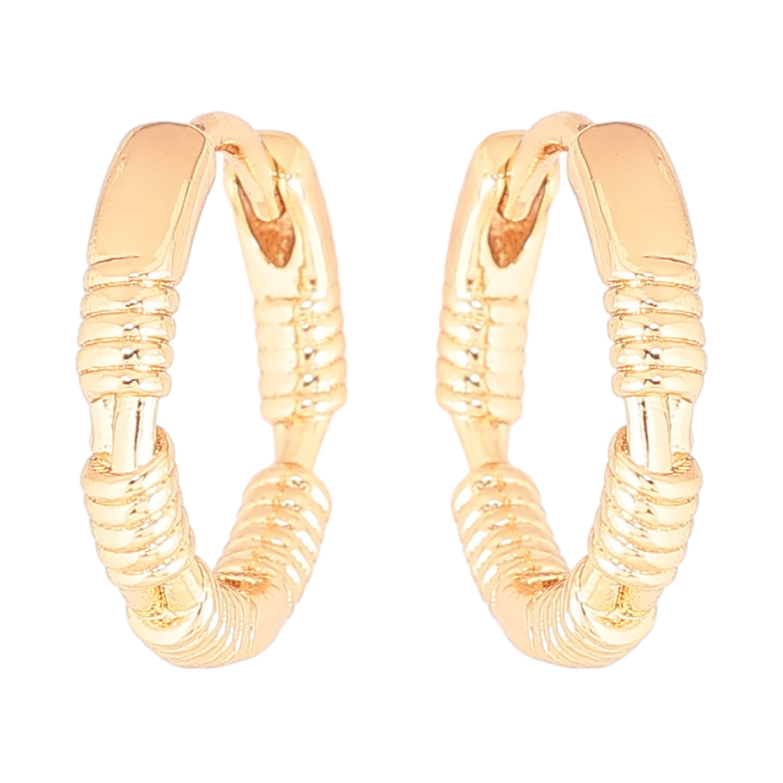 Серьги Xuping Позолота 18K колечки Декоративный узор фото №2 Серьги Xuping Позолота 18K колечки Декоративный узор фото №2