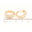 Серьги Xuping Позолота 18K колечки Декоративный узор с дорожками кристаллов фото №2