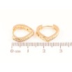 Серьги Xuping Позолота 18K колечки Декоративный узор с дорожками кристаллов фото №2 Серьги Xuping Позолота 18K колечки Декоративный узор с дорожками кристаллов фото №2