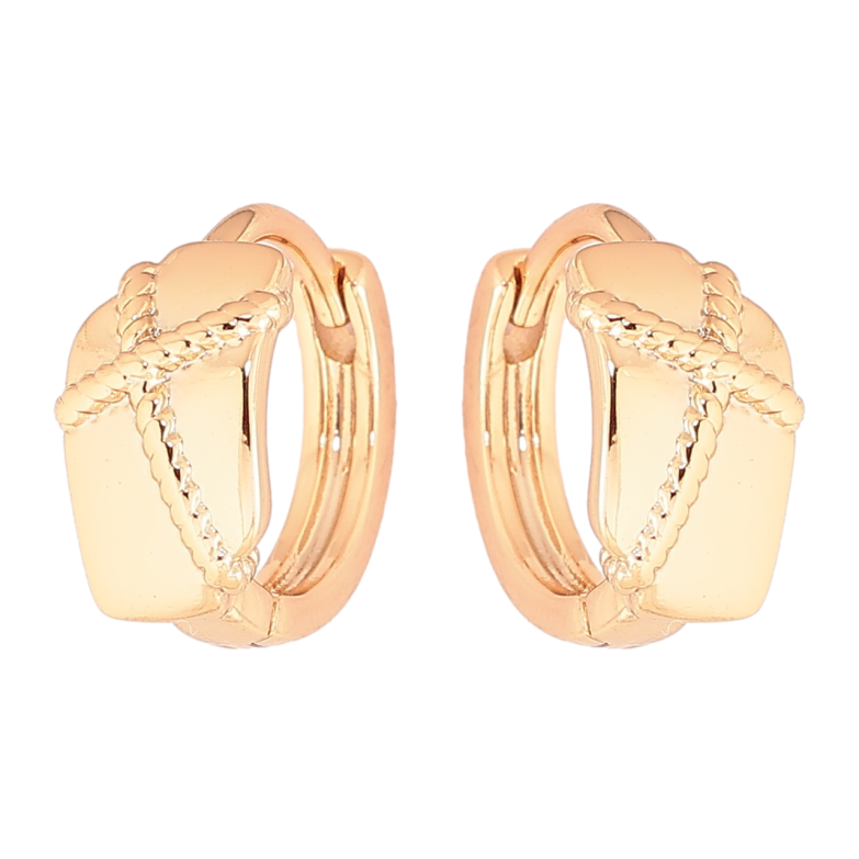 Серьги Xuping Позолота 18K колечки Декоративный узор фото №1 Серьги Xuping Позолота 18K колечки Декоративный узор фото №1