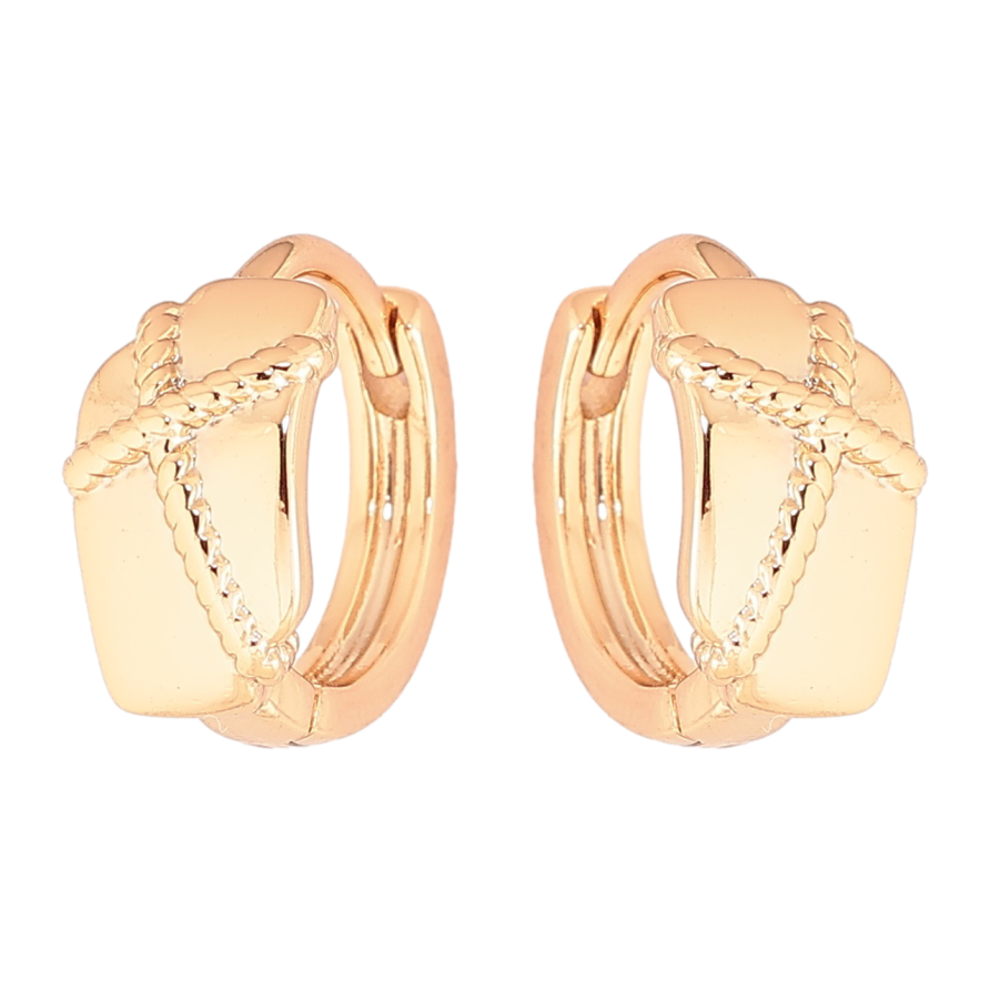 Серьги Xuping Позолота 18K колечки Декоративный узор фото №1 Серьги Xuping Позолота 18K колечки Декоративный узор фото №1