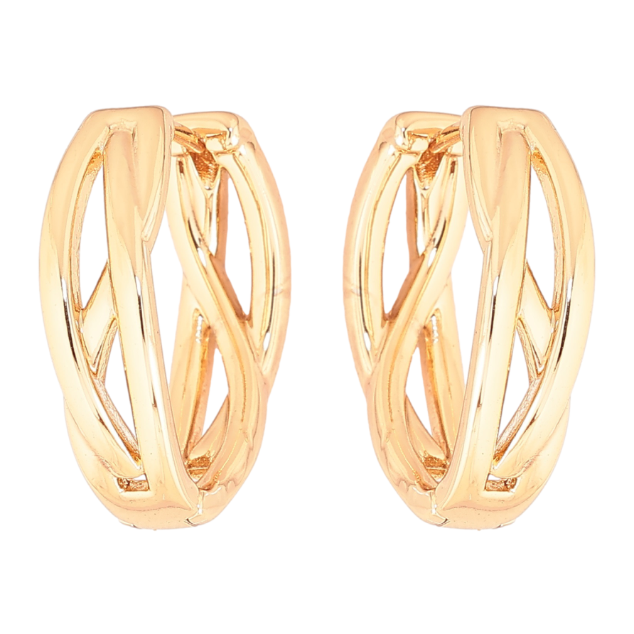 Серьги Xuping Позолота 18K колечки Декоративный узор фото №1