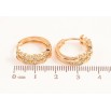 Серьги Xuping Позолота 18K колечки Узор с кристаллами фото №2