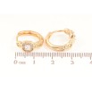 Серьги Xuping Позолота 18K колечки Узор с кристаллами фото №2 Серьги Xuping Позолота 18K колечки Узор с кристаллами фото №2