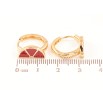 Серьги Xuping Позолота 18K колечки Узор с красной эмалью фото №2