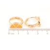 Серьги Xuping Позолота 18K колечки Узор с желтой эмалью фото №2 Серьги Xuping Позолота 18K колечки Узор с желтой эмалью фото №2
