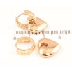 Сережки Xuping Позолота 18K підвіски на колечках «Сердечка» 2 в 1 фото №2