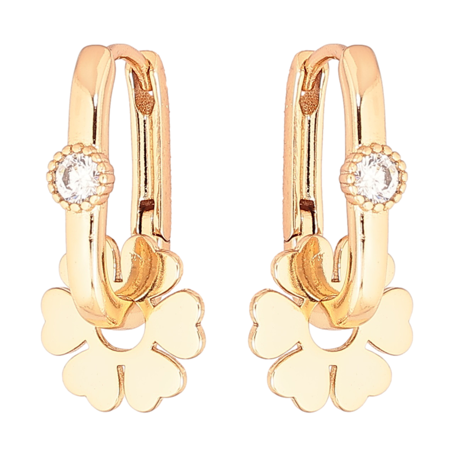 Сережки Xuping Позолота 18K підвіски на колечках «Квіточки» 2 в 1 фото №1