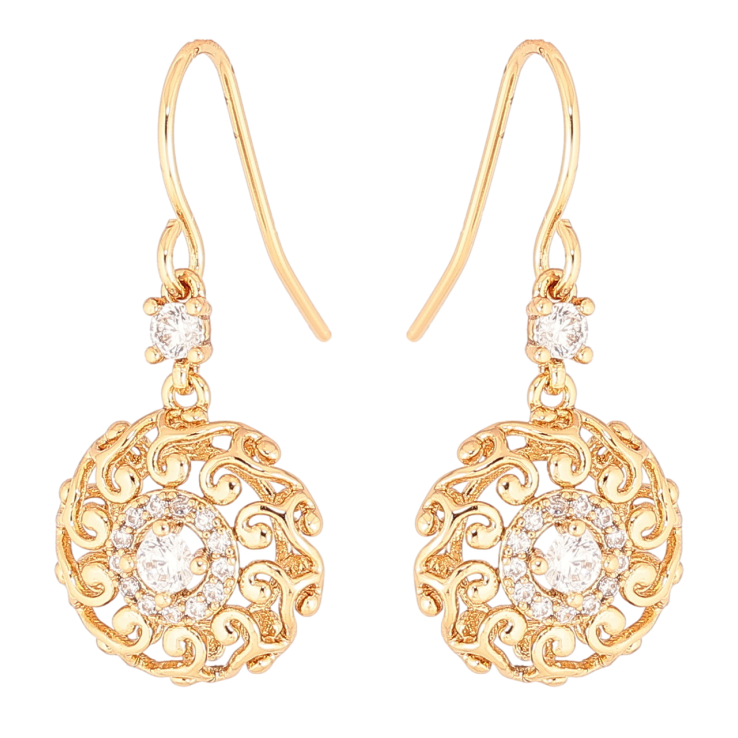 Сережки Xuping Позолота 18K французький замок «Ажурні підвіски з кристалами» фото №16 Сережки Xuping Позолота 18K французький замок «Ажурні підвіски з кристалами» фото №16