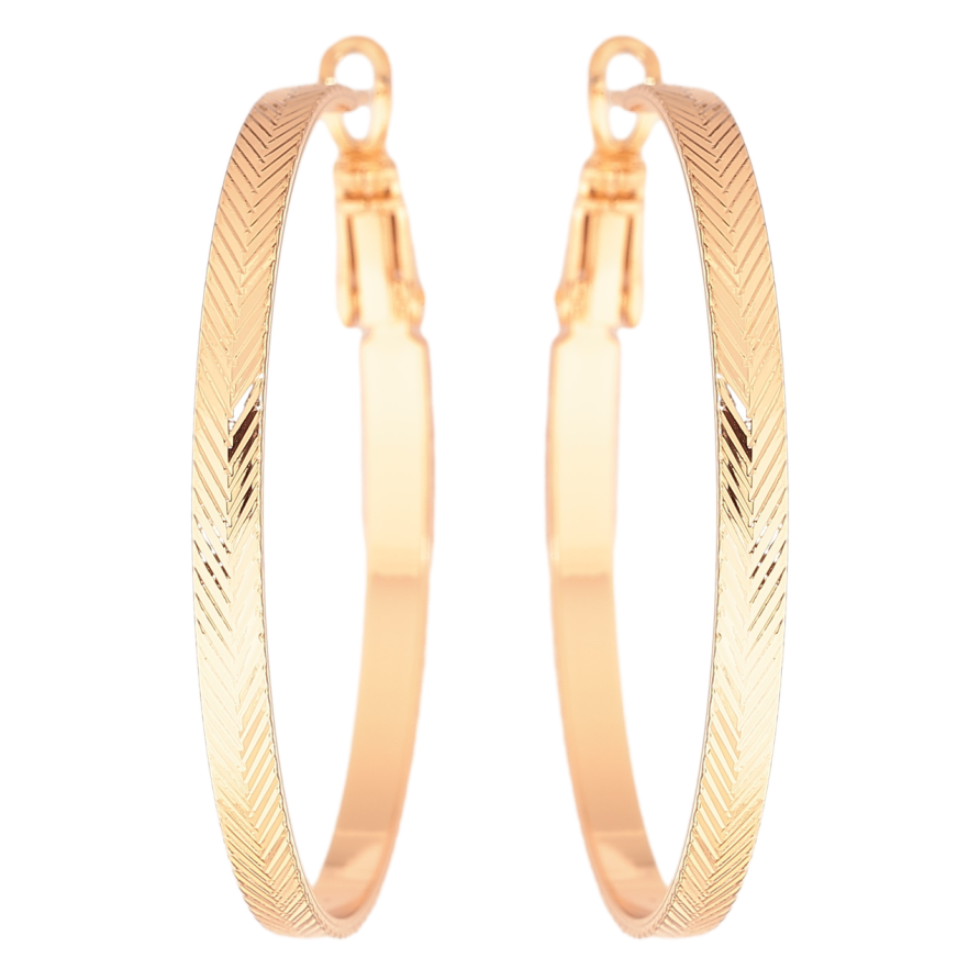 Серьги Xuping Позолота 18K кольца (конго) Декоративный узор ø 4см фото №1