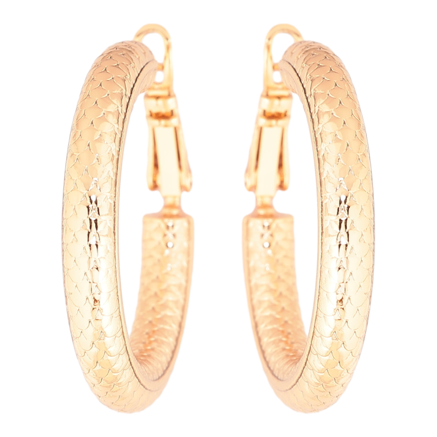 Серьги Xuping Позолота 18K кольца (конго) Декоративный узор ø 3см фото №1