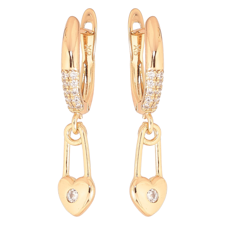 Серьги Xuping Позолота 18K английский замок Булавки-сердечки фото №4 Серьги Xuping Позолота 18K английский замок Булавки-сердечки фото №4