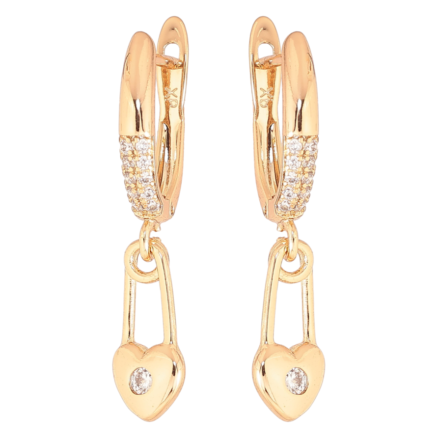 Серьги Xuping Позолота 18K английский замок Булавки-сердечки фото №1 Серьги Xuping Позолота 18K английский замок Булавки-сердечки фото №1
