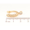Серьги Xuping Позолота 18K английский замок Узор цепочка с кристальной подвеской фото №2