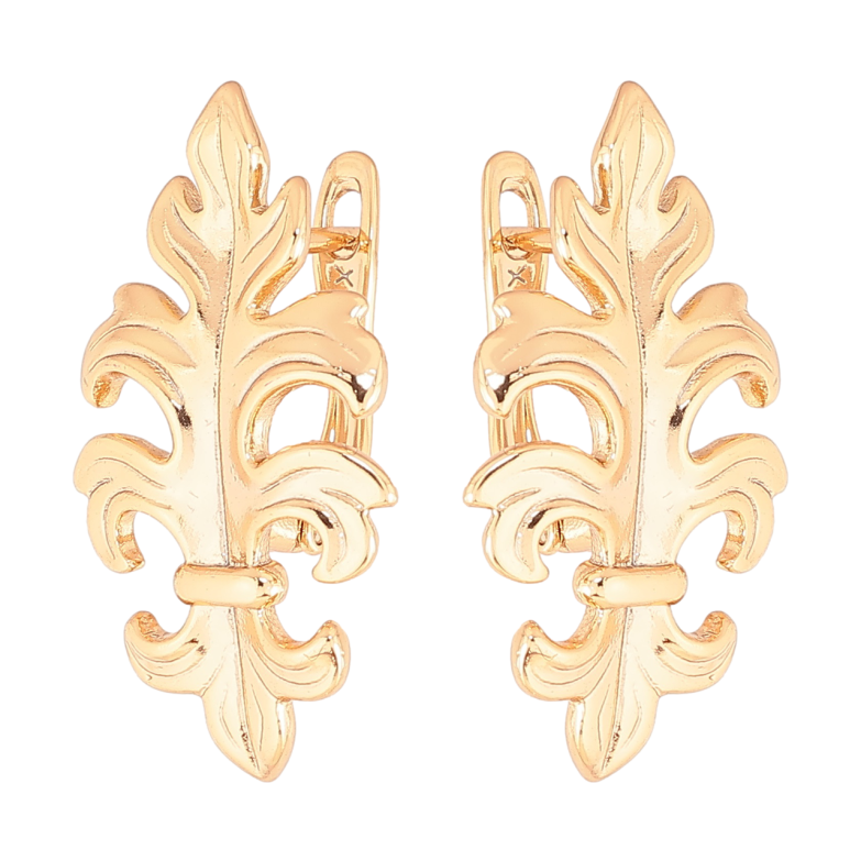 Серьги Xuping Позолота 18K английский замок Вензеля фото №1