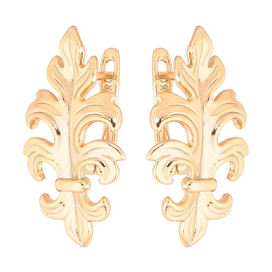 Серьги Xuping Позолота 18K английский замок Вензеля фото №1