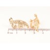 Серьги Xuping Позолота 18K английский замок Вензеля фото №2