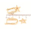 Серьги Xuping Позолота 18K английский замок Звезды 2 в 1 фото №2