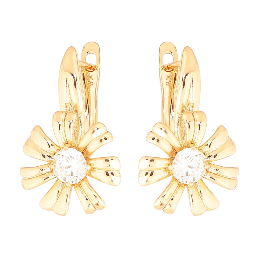 Серьги Xuping Позолота 18K английский замок Цветочки фото №1 Серьги Xuping Позолота 18K английский замок Цветочки фото №1