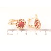 Серьги Xuping Позолота 18K английский замок Красные кристаллы в декоративной оправе фото №2