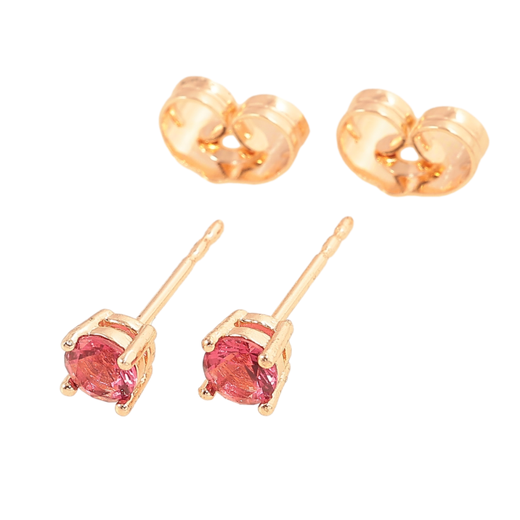 Серьги Xuping M&L Цвет 18K пусеты Красные кристаллы в 4-х крапановой оправе ø 4мм фото №14