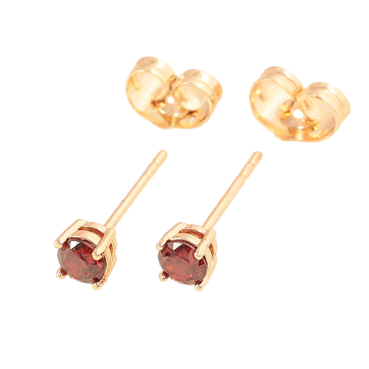 Серьги Xuping M&L Цвет 18K пусеты Красные кристаллы в 4-х крапановой оправе ø 4мм фото №19