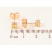Серьги Xuping M&L Цвет 18K пусеты Желтые кристаллы в 4-х крапановой оправе 4х4мм фото №2