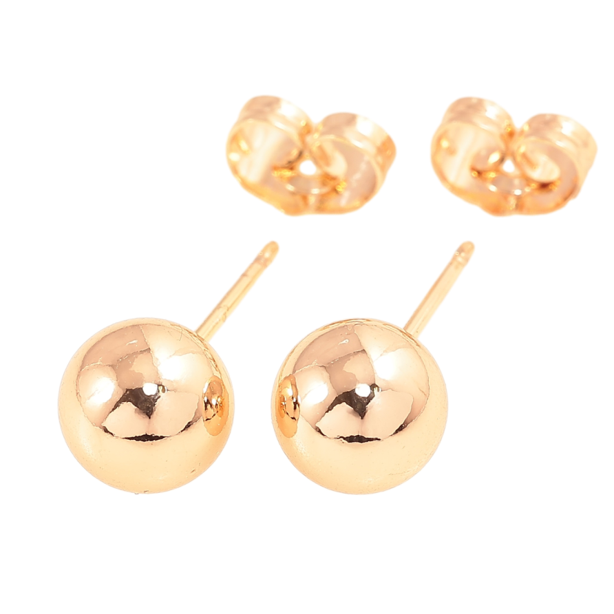 Серьги Xuping M&L Цвет 18K пусеты Шарики ø 8мм фото №1